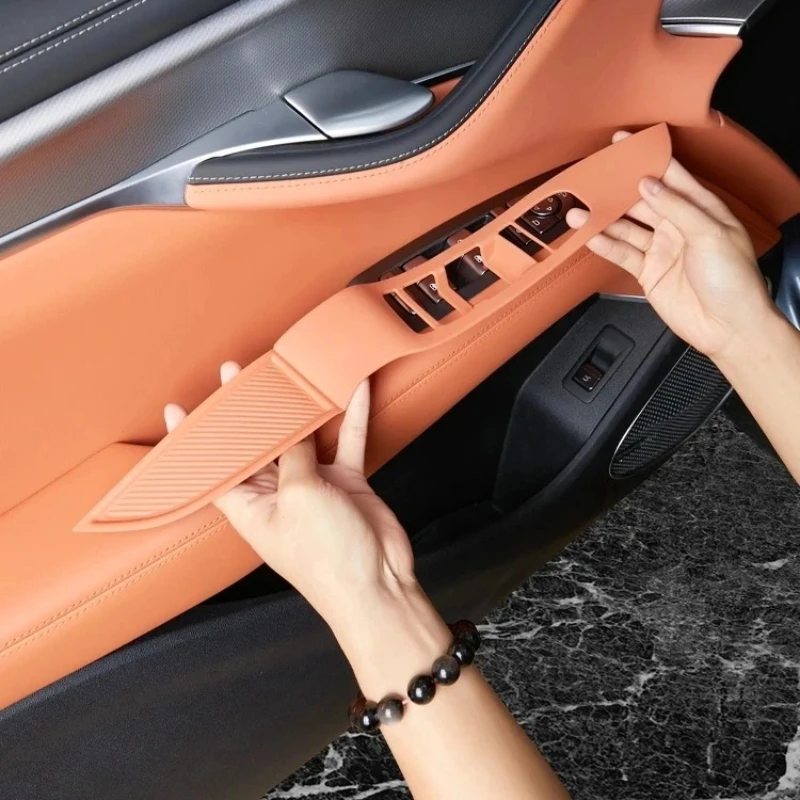 

Car Door Window Lifting Panel Silicone Pad Front Rear Door Handle Storage Mat For BYD Sealion 7 2025 Interior Accessories