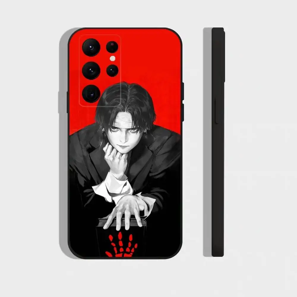 Funda de teléfono de dibujos animados K-Kuroro L-Lucilfer para Samsung S25, S24, S23, S22, S21, S20, Ultra, Plus, FE, funda suave negra