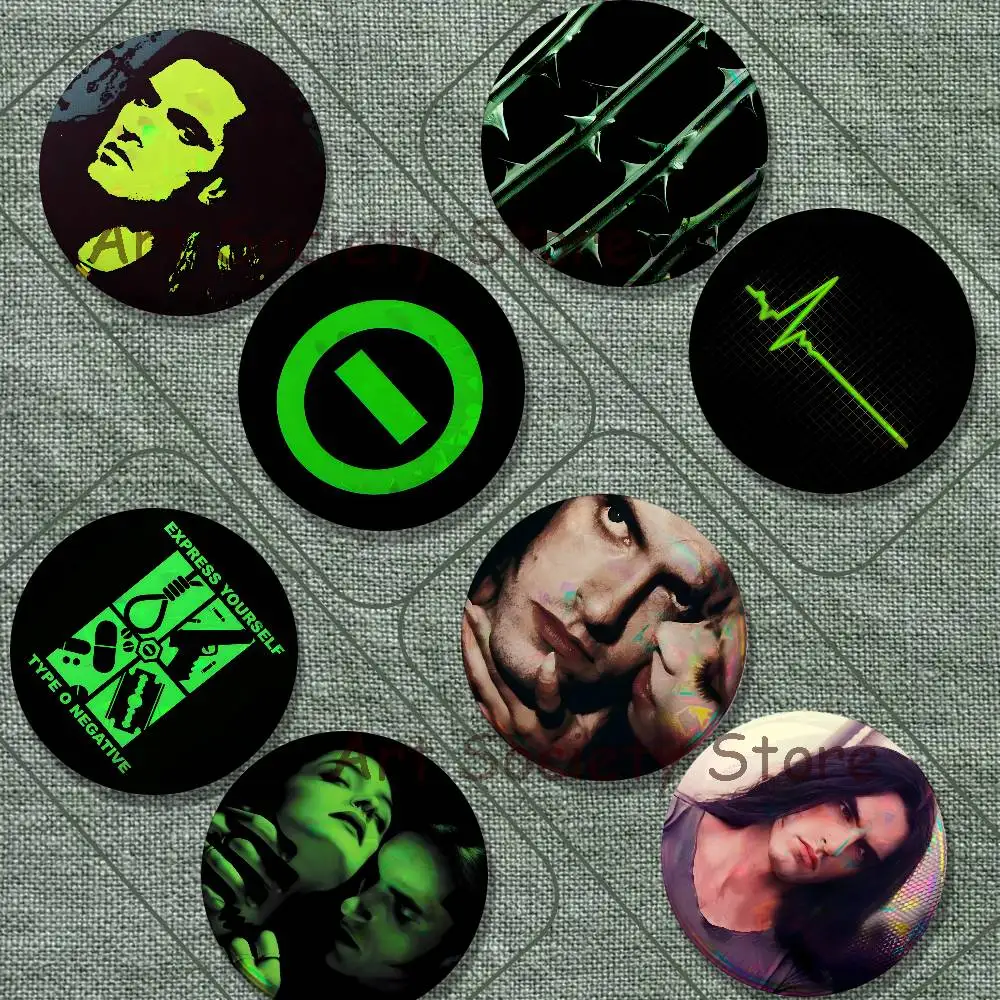 For P-Peter Steele T-Type O 2-piece set Pins Backpack Clothes Jewelry Accessories Round Brooch Button Badge Fans Collection Gift