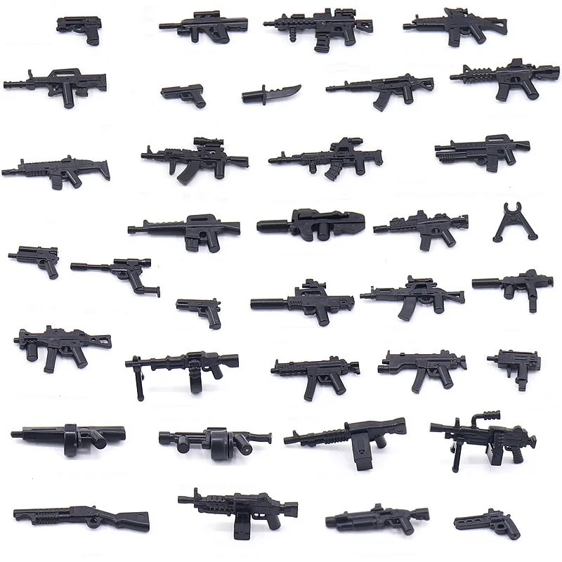 8 Style Swat Police Military Weapon Accessories Playmobil City Figures Parts Original Building Blocks Model Mini Toy & Hobbies