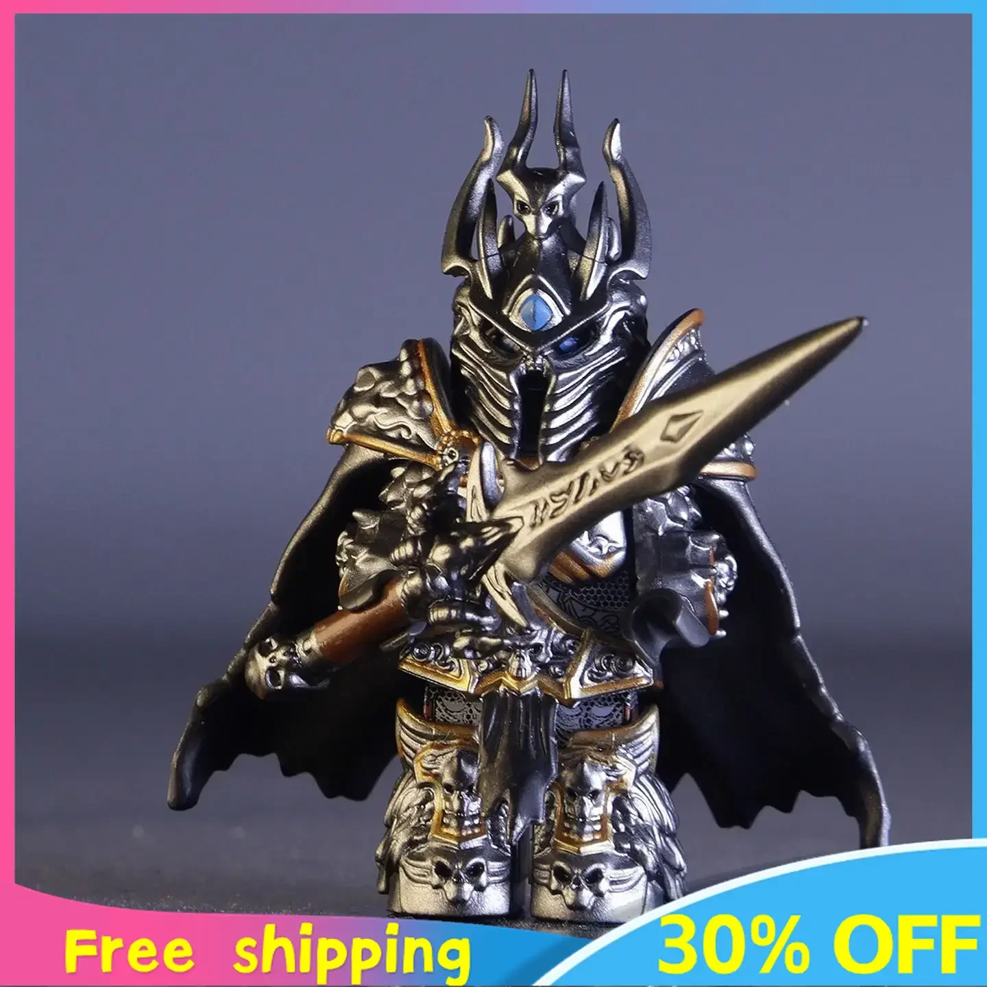 

Игровая фигурка World of Warcraft, Король личи, морозмарин, периферийные устройства, сборка, строительные блоки, украшение для рабочего стола, подарочные игрушки