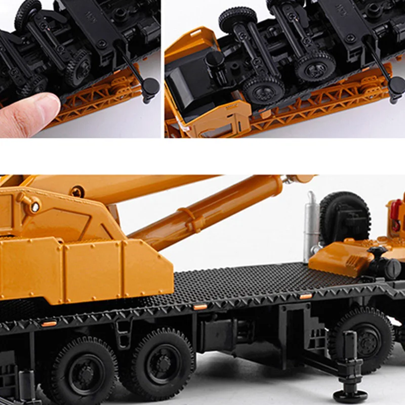 1:55 Mega Lifter Alloy Diecast Model With 4 Front Wheel Steering Linkage 360 Degree Rotate Work Platform Crane Children Gifts