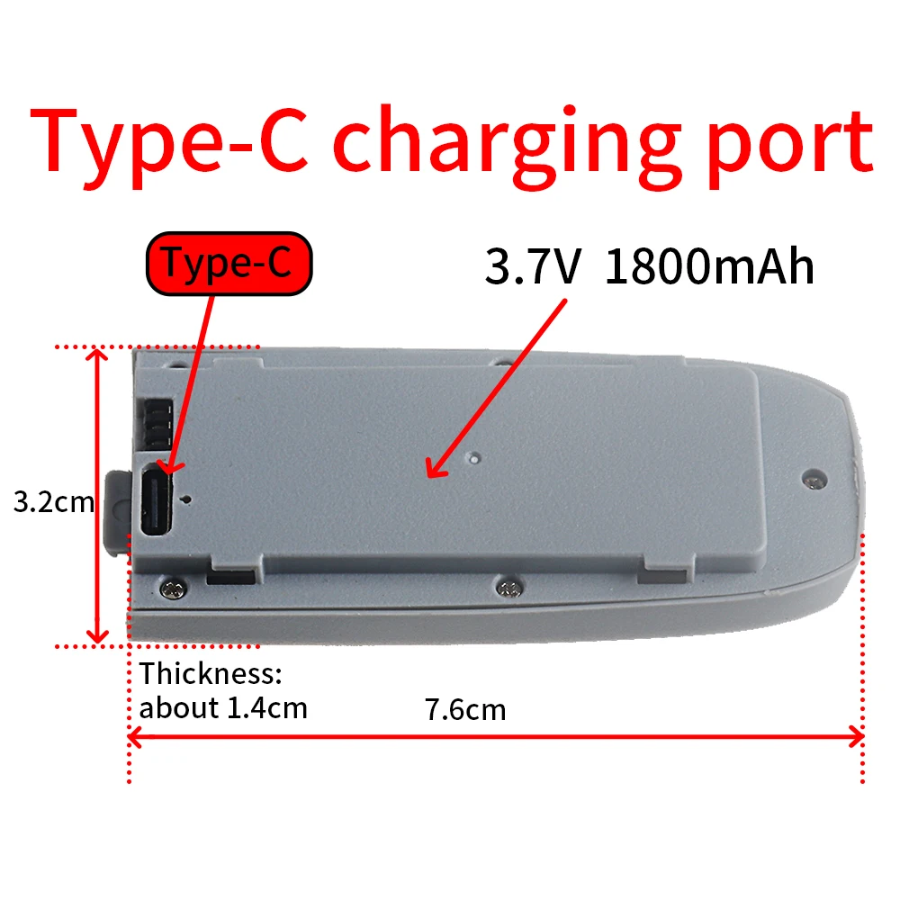 Upgrade 1800mah 3.7V RC Drone Battery For T21P CS800 PRO FX752248 Remote Control Drone RC Quadcopter Replacement Spare Batteries