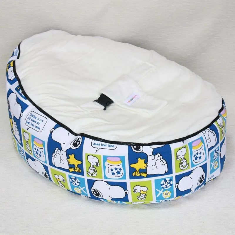 Soft Baby Chair Infant Bean Bag Bed cover without filler Pouf for Feeding Baby Snuggle Bed with Belt for Safety Protection