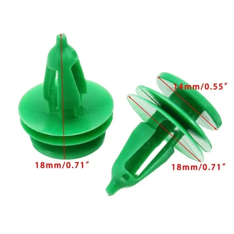 Car Door Panel Trim Fasteners Green Retainer Clips 6503204  For Chrysler Jeep Wj Grand Cherokee Interior Replacement Parts 100PC