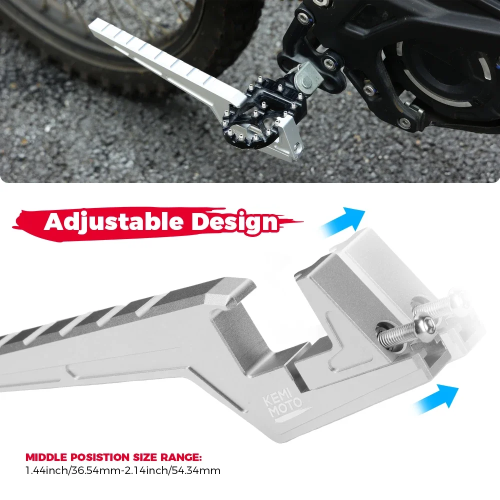 Motocicleta Passageiro Extender Footpegs, sujeira Bike Foot Pegs, footrest, CNC Liga De Alumínio Motocross, Off-Road Acessórios