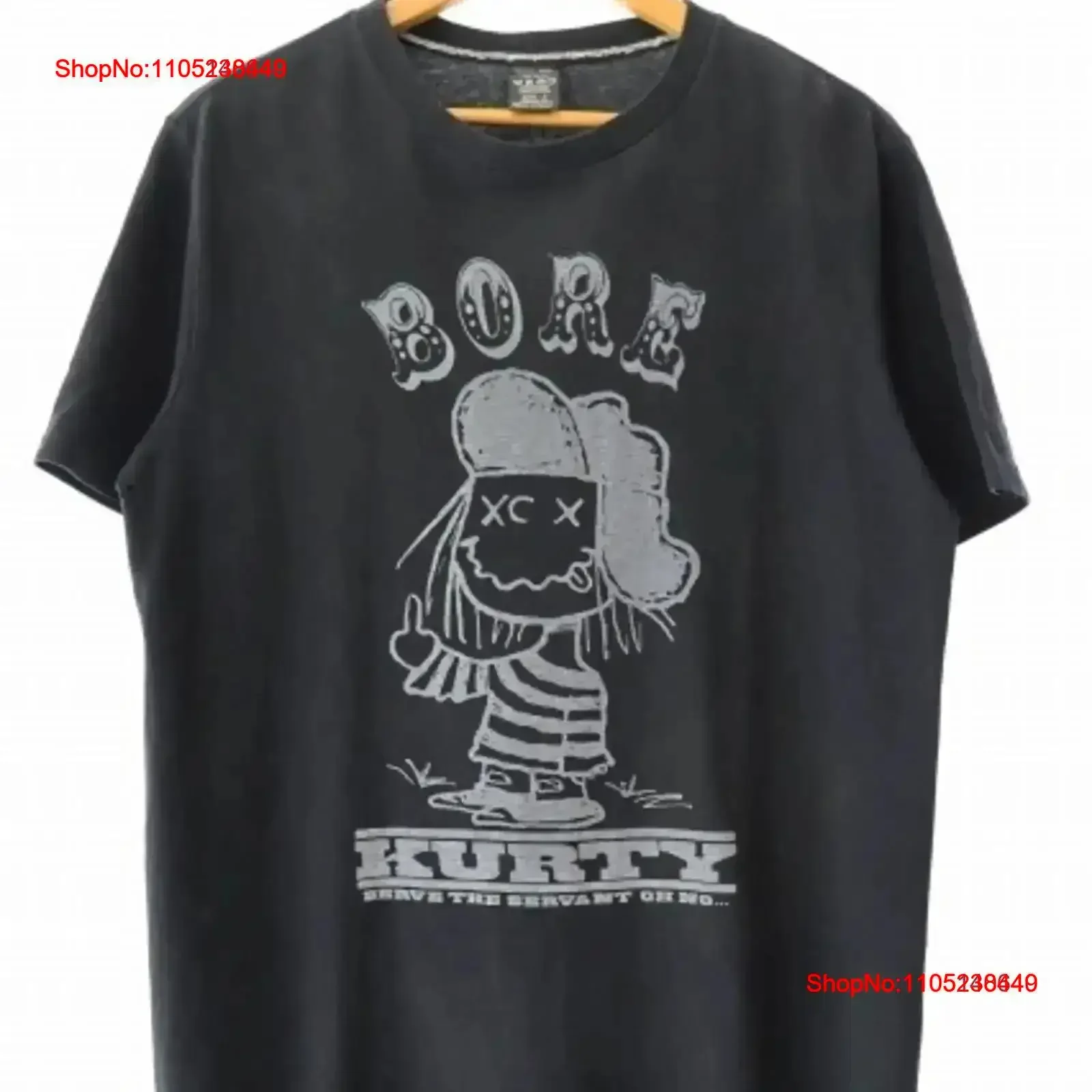 Number Nine N In 07Ss About A Boy Period Bore Kurty T Shirt Cart Cobain Short Sl vintage Washed Stretched Versatile vintage