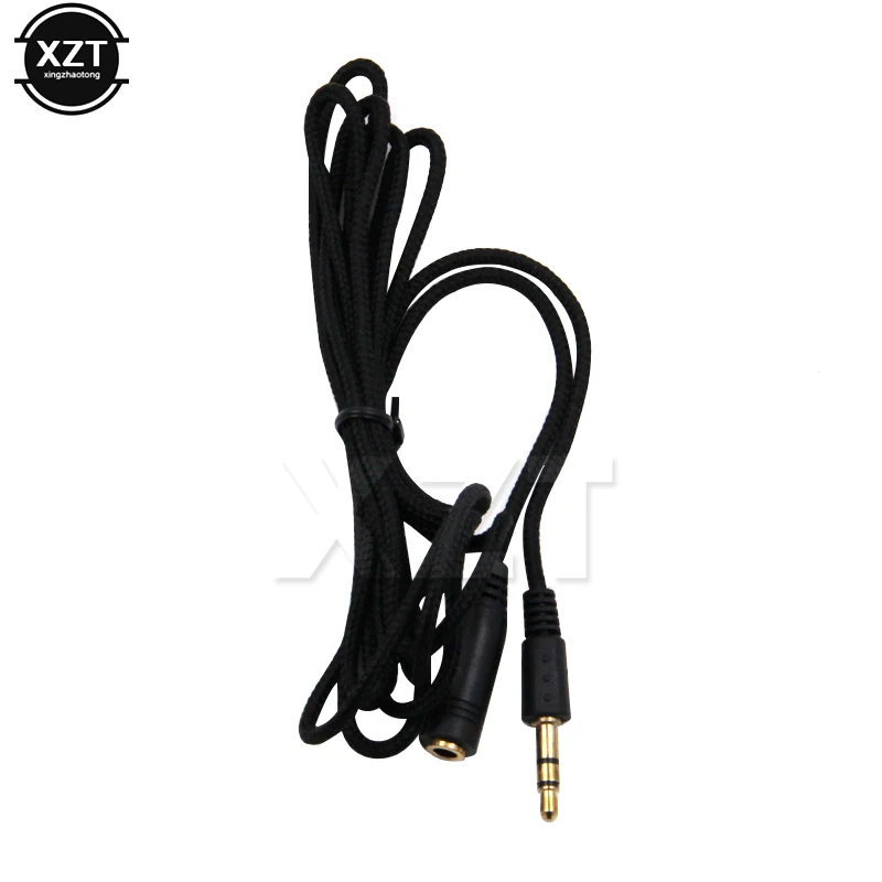 1.5m/3m/5m słuchawki słuchawki kabel Stereo AUX rozszerzenie Audio kabel przewód na głośnik do telefonu drut nylonowy 3.5mm Jack kobiecy męski