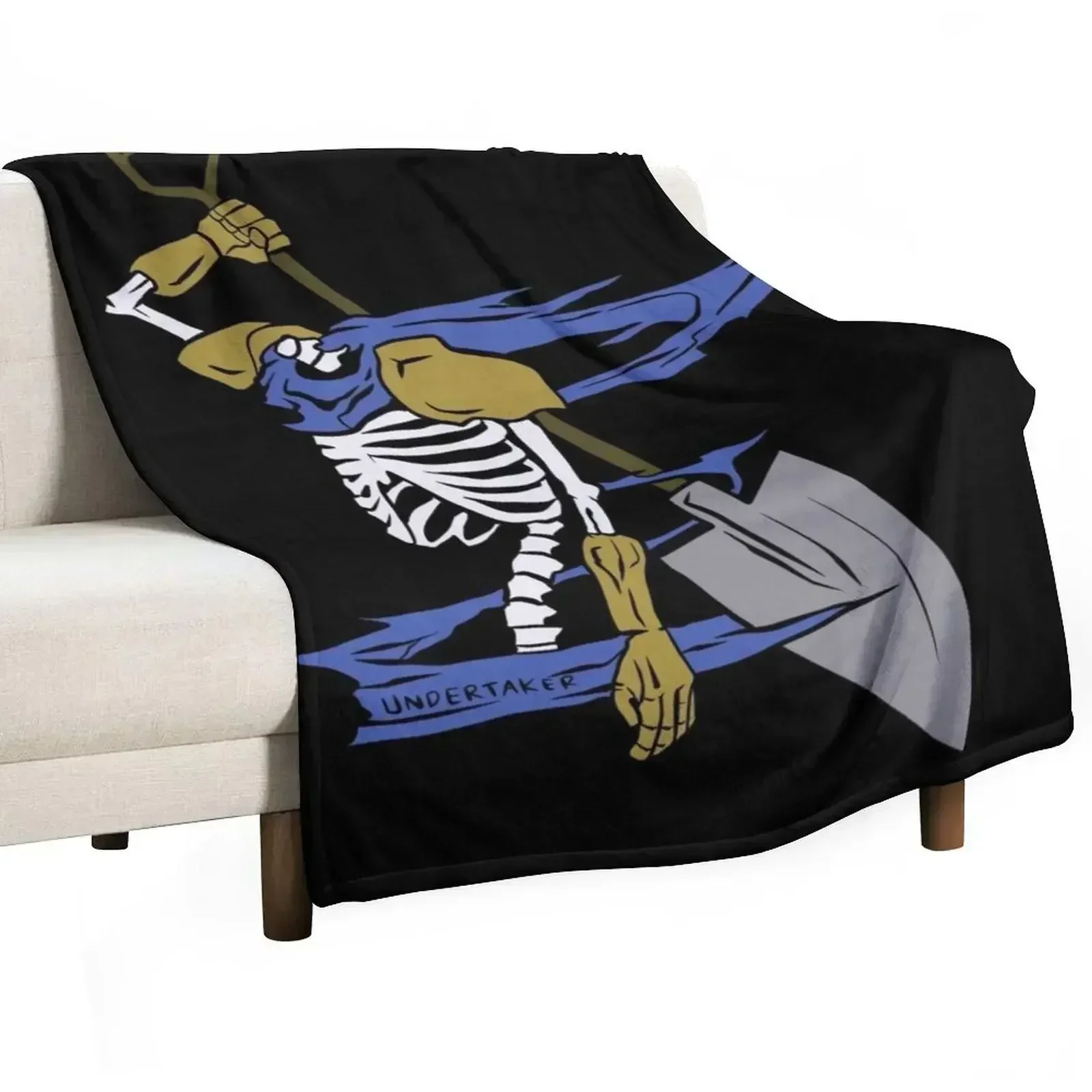 86 Eighty Six Shinei Nouzen Shin Undertaker Juggernaut Mark Headless Skull Throw Blanket For Sofa Thin Hairy Flannel Blankets