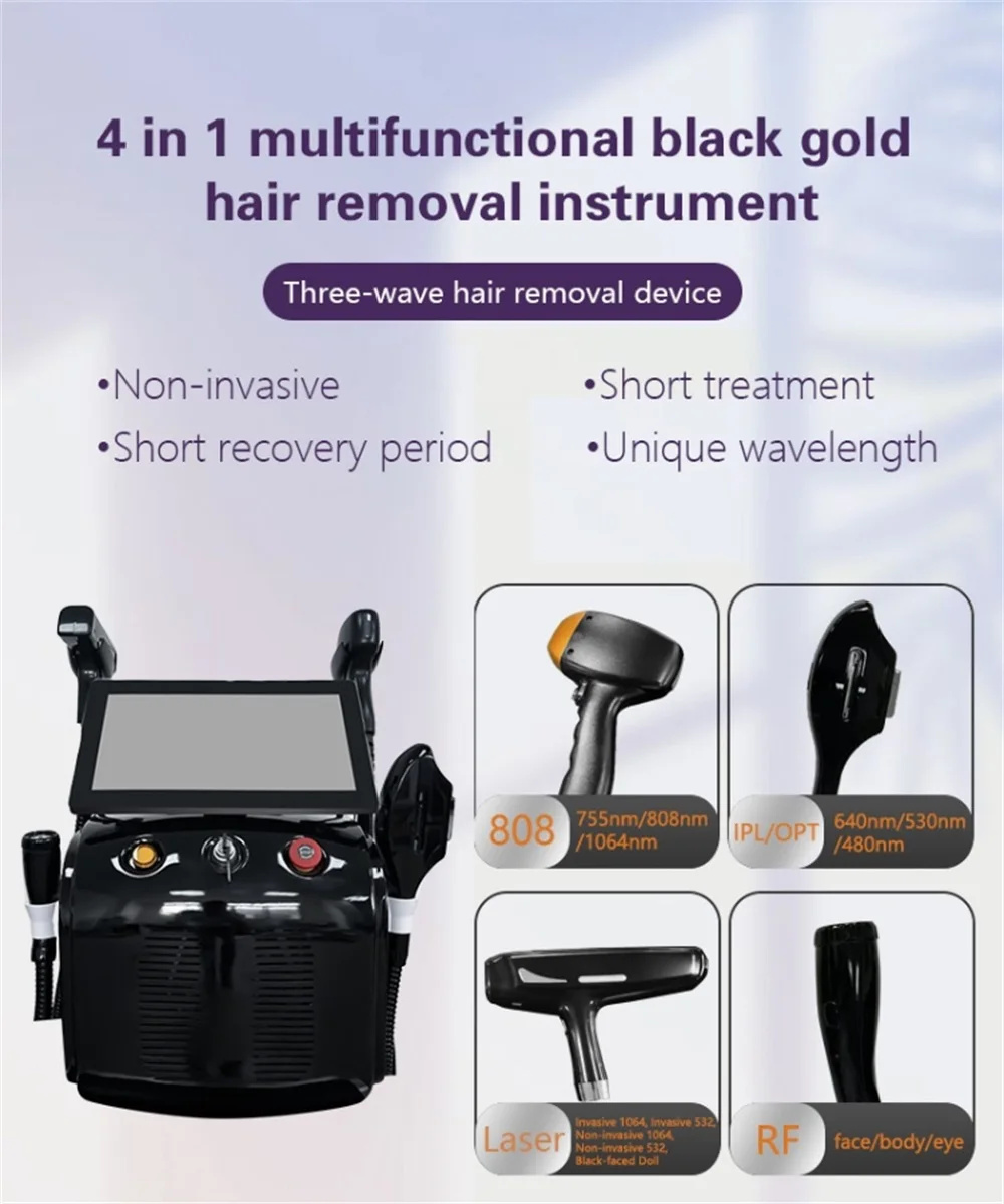 

Best 4 in 1 Pico Dpl Ipl RF Diode Laser Hair Removal Machine Nd Yag Laser Tattoo Removal Machine Skin Rejuvenation Hair Remover