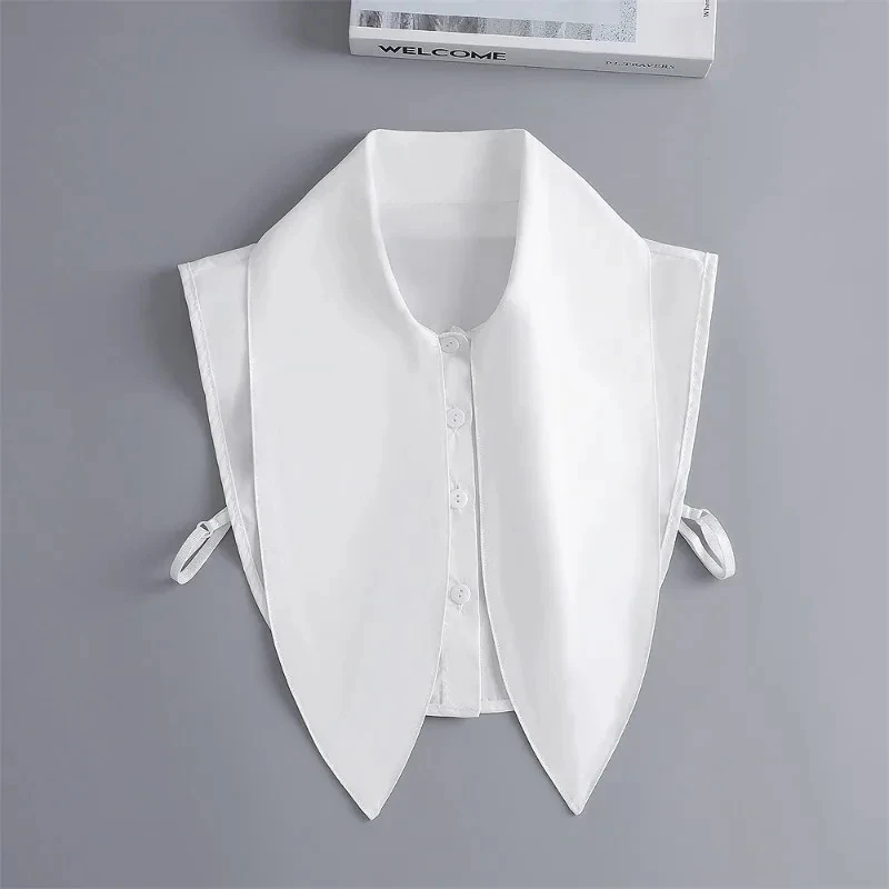 Girls Front Ties Fake Collar Removable Shirt Women Detachable Shirt Collar Bowknots Neckwear Tie Faux Col