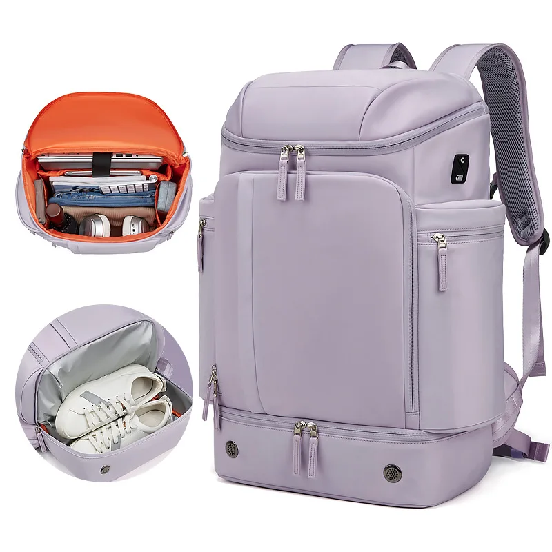 50L Travel Backpack Waterproof Laptop Backpack 16 inch USB Charging School Backpacks Independent Shoe Bag Outdoor Luggage Bags