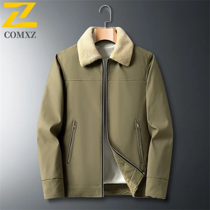 

COMXZ мужское хлопковое пальто с воротником-стойкой, уличная велосипедная ветрозащитная теплая парка, уличный стиль, удобная легкая зимняя куртка