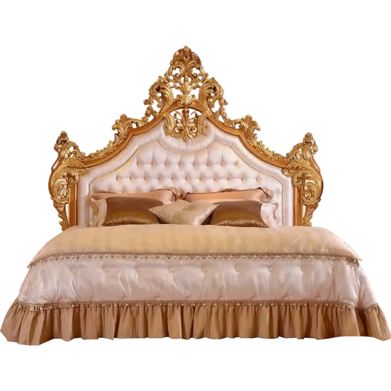 

*#g forItalian Classic Style Solid Wood Bedroom Set with High-Quality Leather and Adjustable Bed for Hotel Applications*