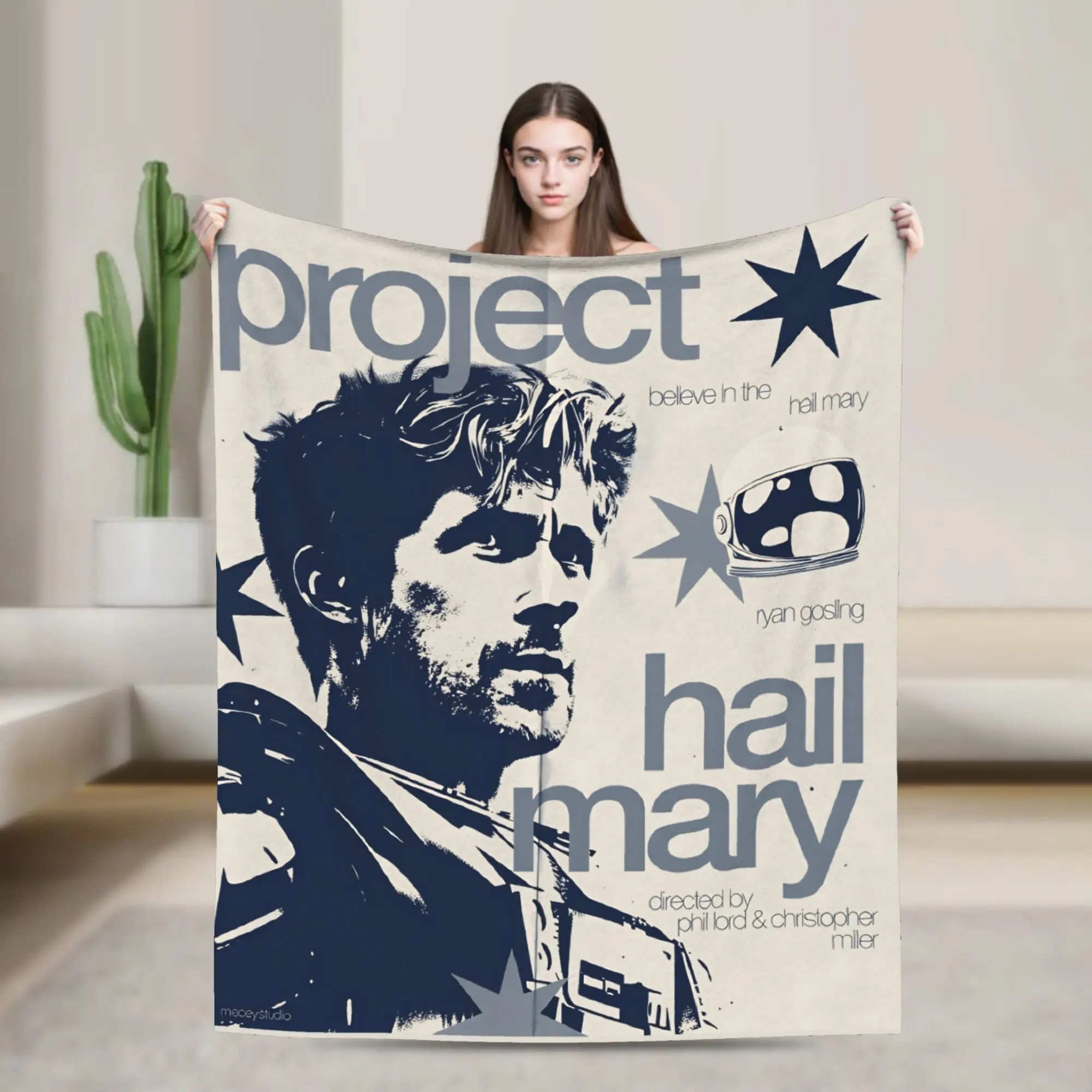 Project Hail Mary Warm Soft Blanket  Airplane Travel Plush Throw Blanket Pattern Bedroom Flannel Bedspread Sofa Bed Cover