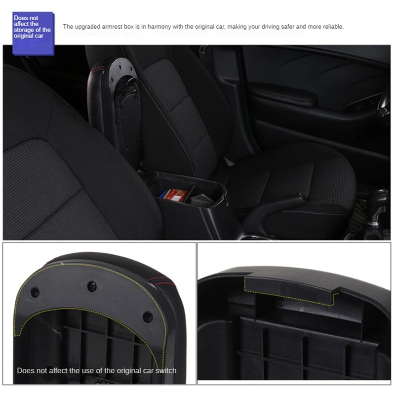 Center Console Armrest Box Lengthen Pad Box Protection Cover For Toyota Corolla Cross 2019-2022 Interior Replacement Parts