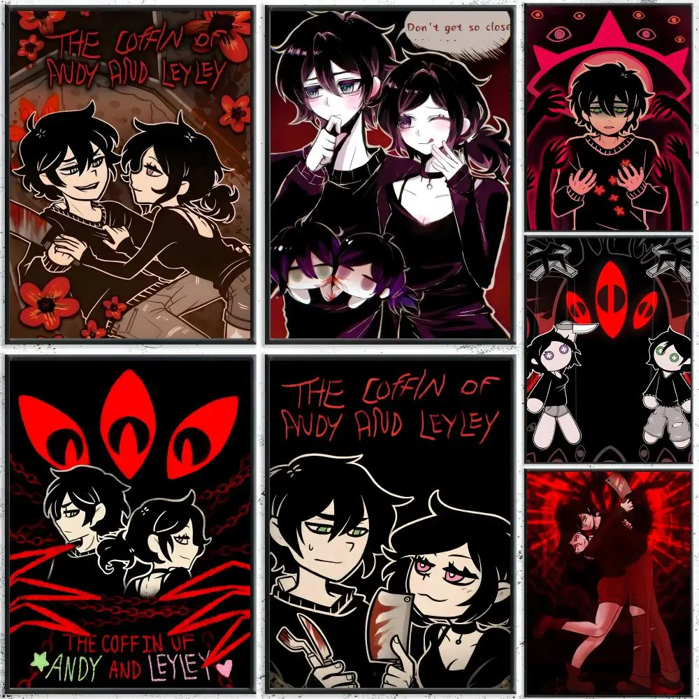 Manga The Coffin of Andy and Leyley Poster Self-Adhesive Waterproof Wall Stickers, Coffee Bar Home Wall Decor