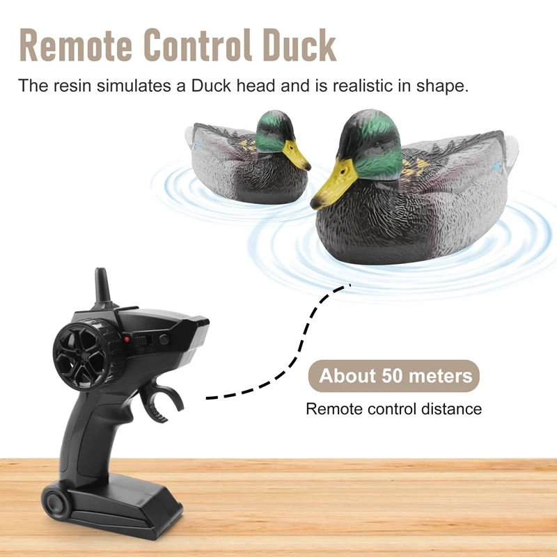 V201 RC Boat RC Duck Boat 2.4Ghz Hunting Motion Remote Control Duck Boat impermeabile per piscina stagno Garden Decor