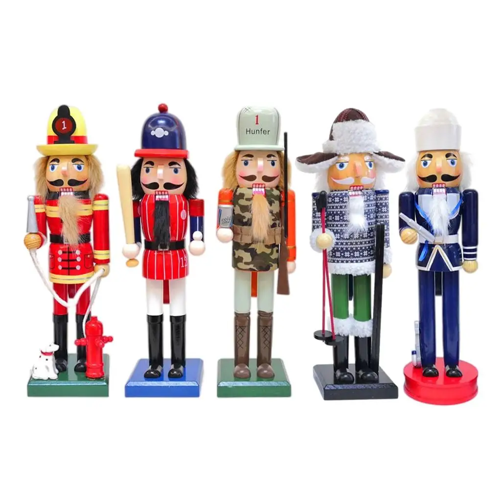 36cm Wood Nutcracker Soldier Novelty Decorative Ornament Gifts