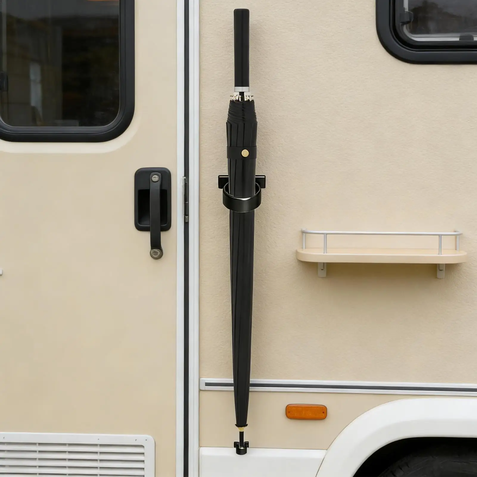 RV Umbrella Holder with Rainwater Tray Car Trunk Umbrella Stand Auto Interior Accessories for Patio Corner Floor Car