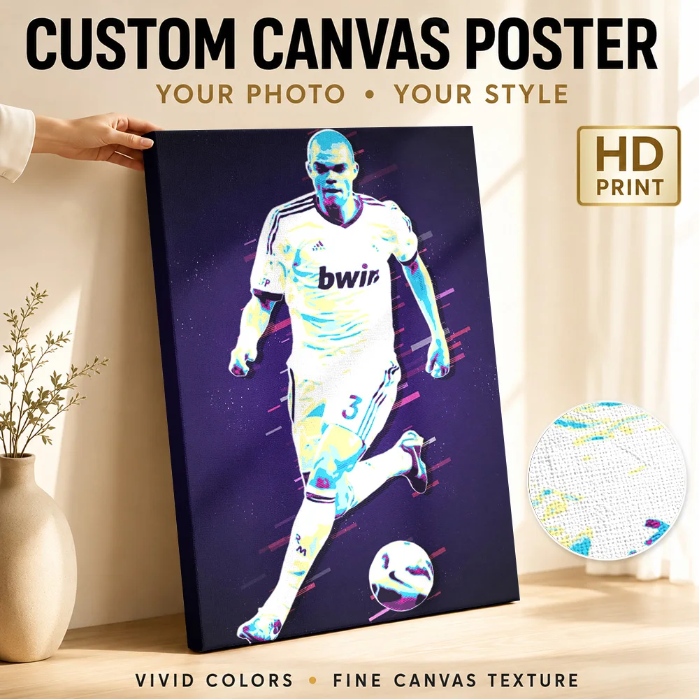 Julian Alvares Celebration Canvas Print Poster Dynamic Style Canvas Wall Art With Personalized Photo For Home Gym Ideal Fan Gift