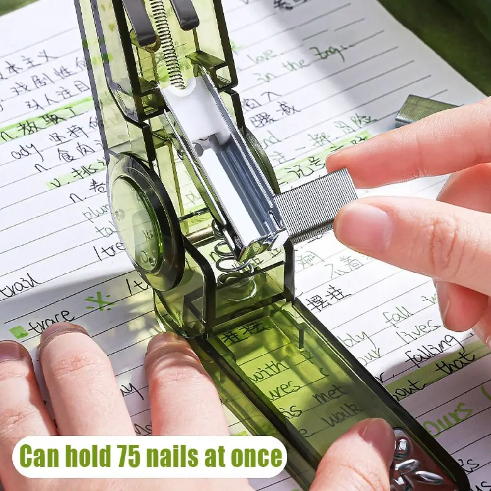 Use 24/6 26/6 grampos grampeador 360 graus rotativo resistente longo grampeador de metal sem esforço ferramenta de ligação manual escola escritório