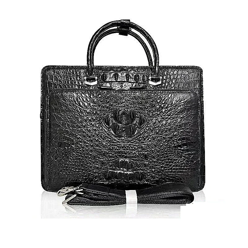 2024 New Luxury Real Crocodile Leather Laptop Bags Alligator Genuine Leather Men\'s Briefcase Brand Travel Messenger Computer Bag