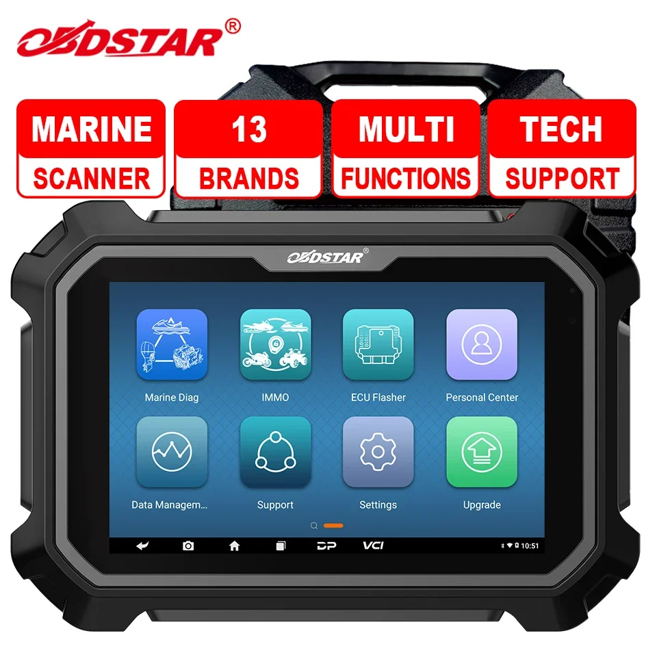 New OBDSTAR D800 B PWC scanner tablet personal watercraft diag device jet ski diagnostic scan tools boat Marine Diagnostic Tool