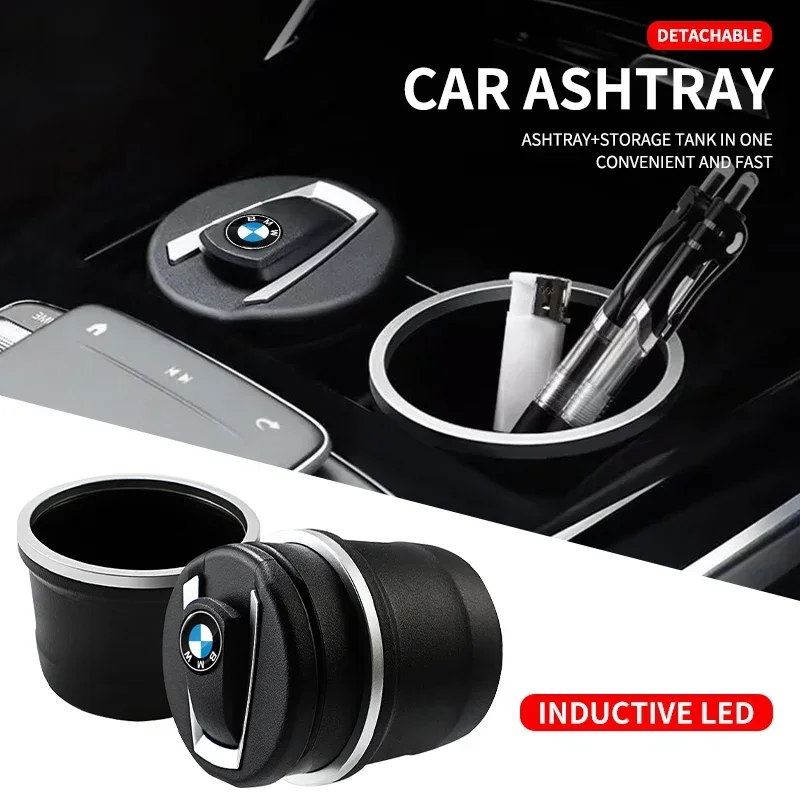 New Car Ashtray Garbage Coin Storage Cup Container Cigar Ash Tray For BMW 1 3 5 7 Series M Performance E46 E52 E53 E60 E61 E62