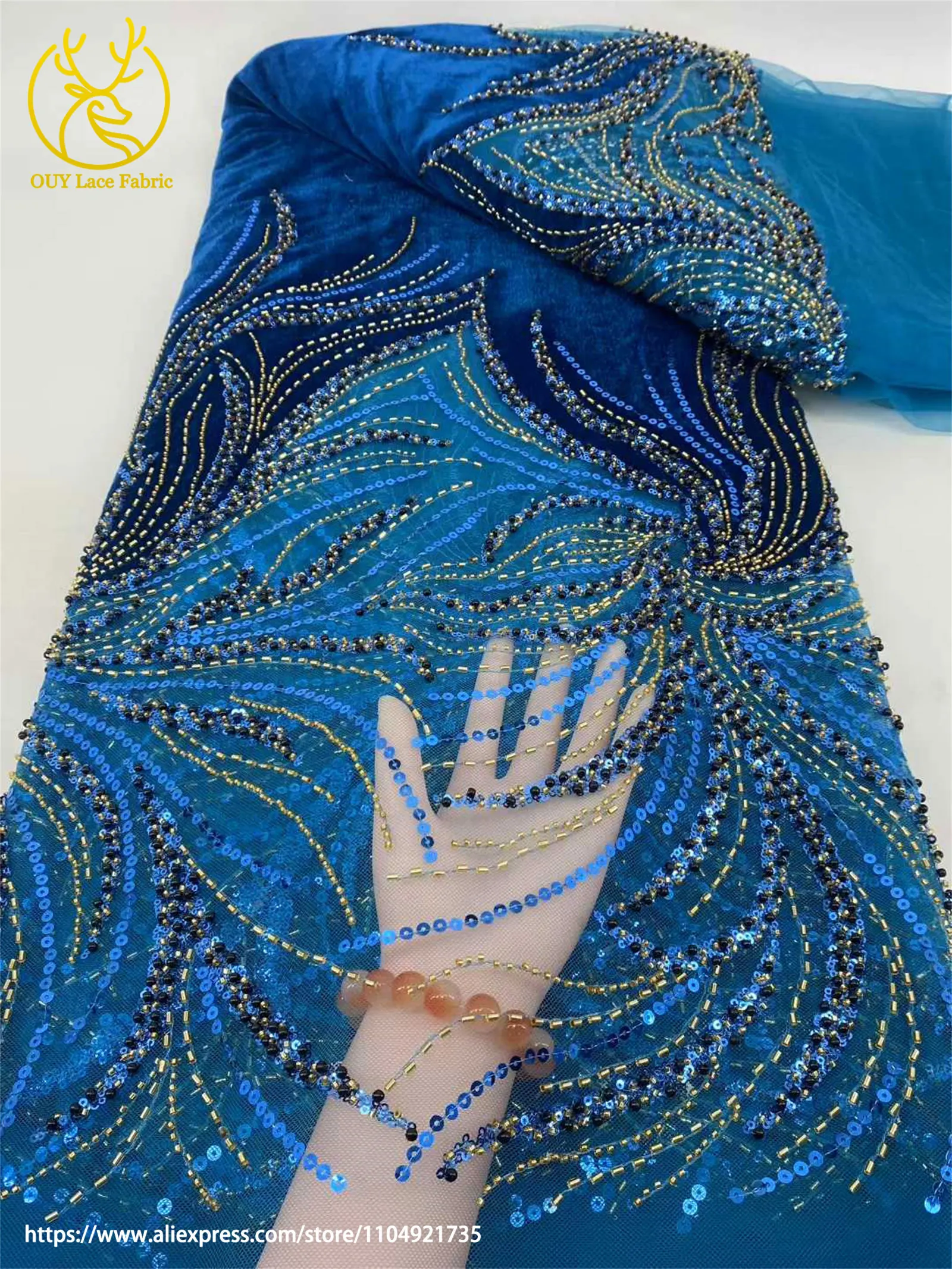 قماش دانتيل مخملي أفريقي عنابي 2025 تصميم نيجيري فرنسي مطرز بالترتر أقمشة الدانتيل لحفلات الزفاف أقمشة الخياطة #3