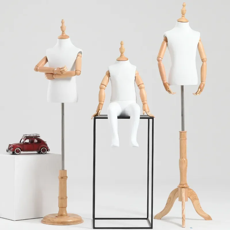 Children Mannequin Sitting Model Half Body Dummy for Kids Clothing Store Display Stand Prop Showcase