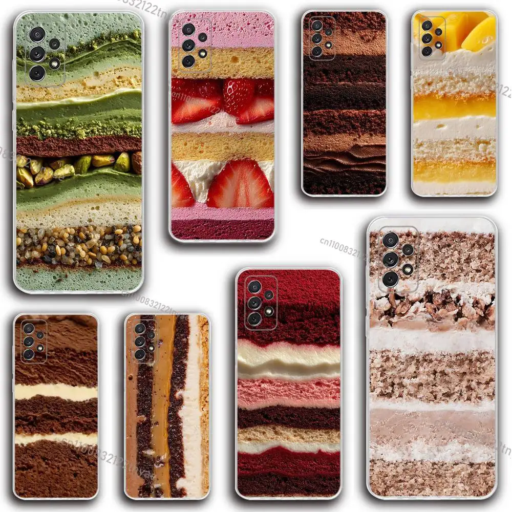 

Grain Sliced Bread Phone Case Silicone For Samsung S30,23,21,22,20 FE lite,S10,9,PIus Note20ultra Soft Transparent