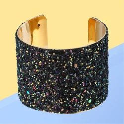 Bracelet Bracelets Wide Open Bangle Cuff Women Sequin Multicolor Personality Miss