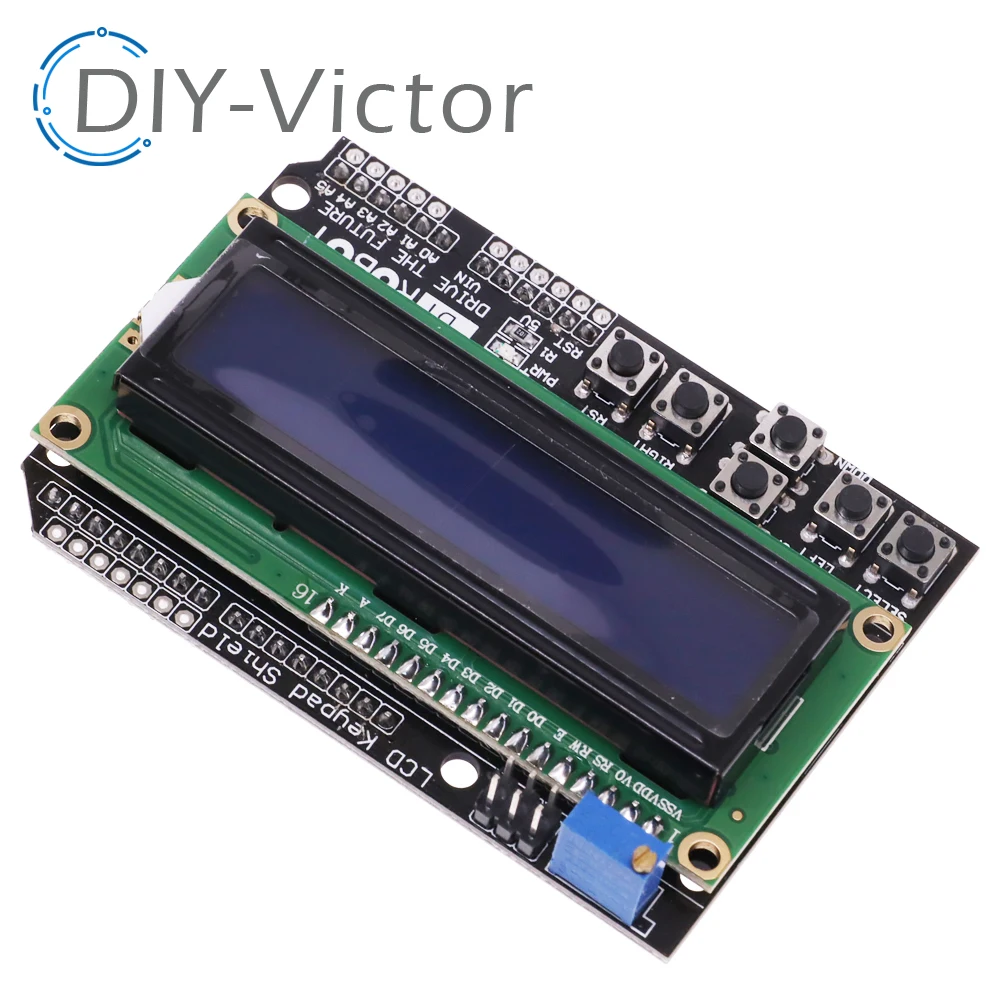 Imagem -03 - Escudo de Teclado Lcd Lcd1602 Placa de Expansão com Módulo 1602 para Arduino Atmega328 Atmega2560 Raspberry pi Uno com Tela Azul