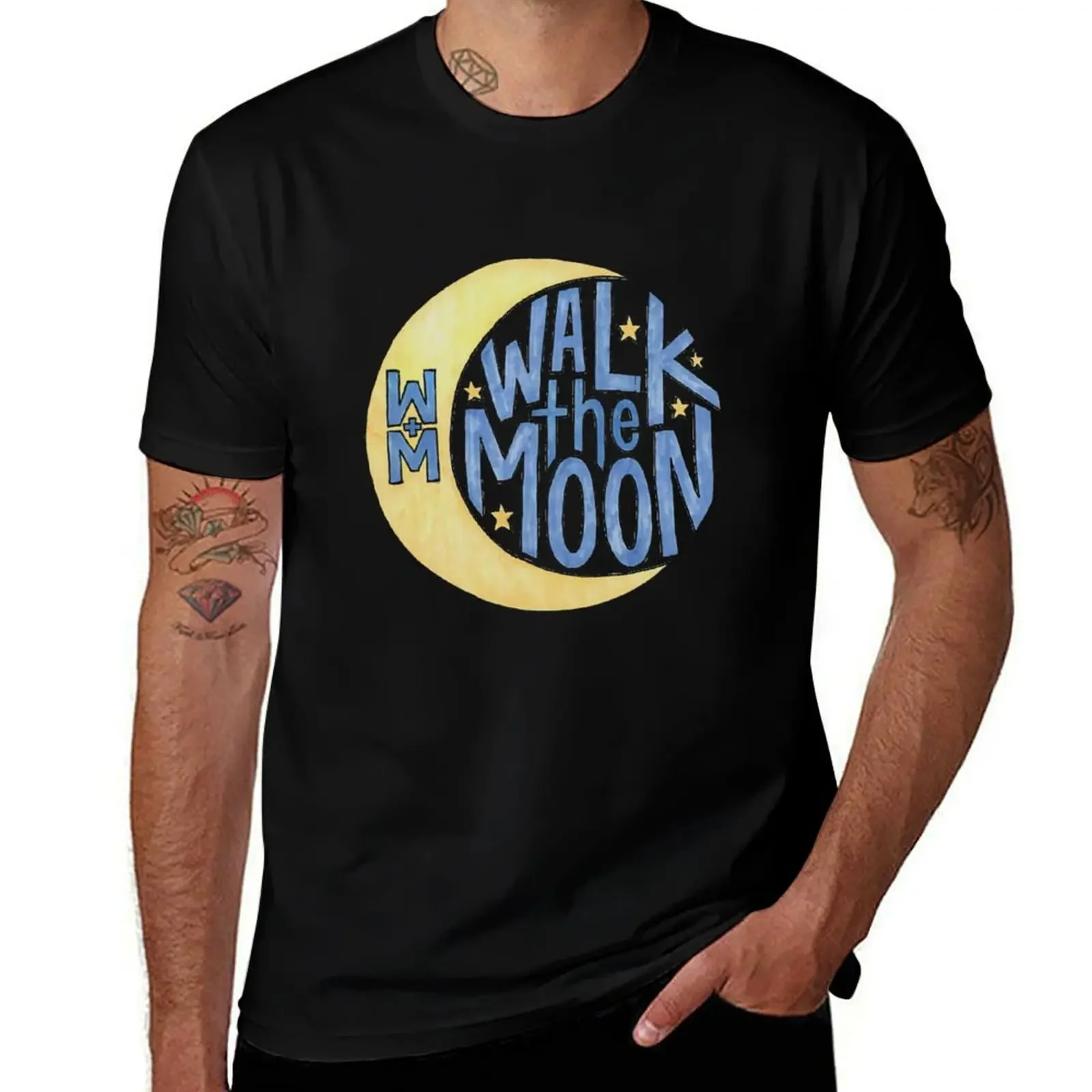 Neon WALK THE MOON T-Shirt for a boy graphic t shirt vintage mens champion t shirts