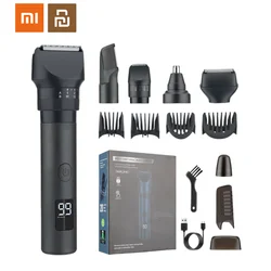 Xiaomi Youpin Men's 5-in-1 multifunctional grooming set IPX6 waterproof hair clipper nose hair trimmer shaver high-power JK-881