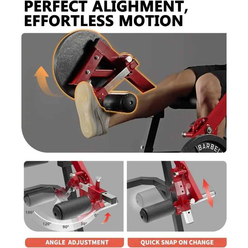 آلة التمديد والتجعيد، تمديد فردي، تجعيد الكذب، تجعيد قائم، مقعد تمرين الساق قابل للتعديل مع