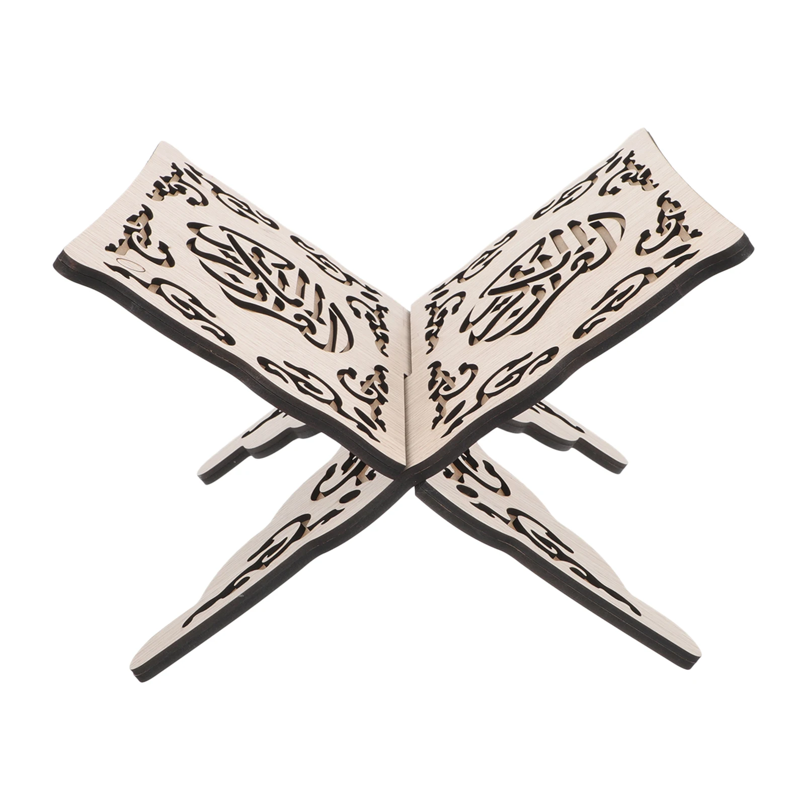 Wooden Chanting Bracket Multi functional Reading Rack Sacred Books Holder Bookshelf Detachable Desktop Storage