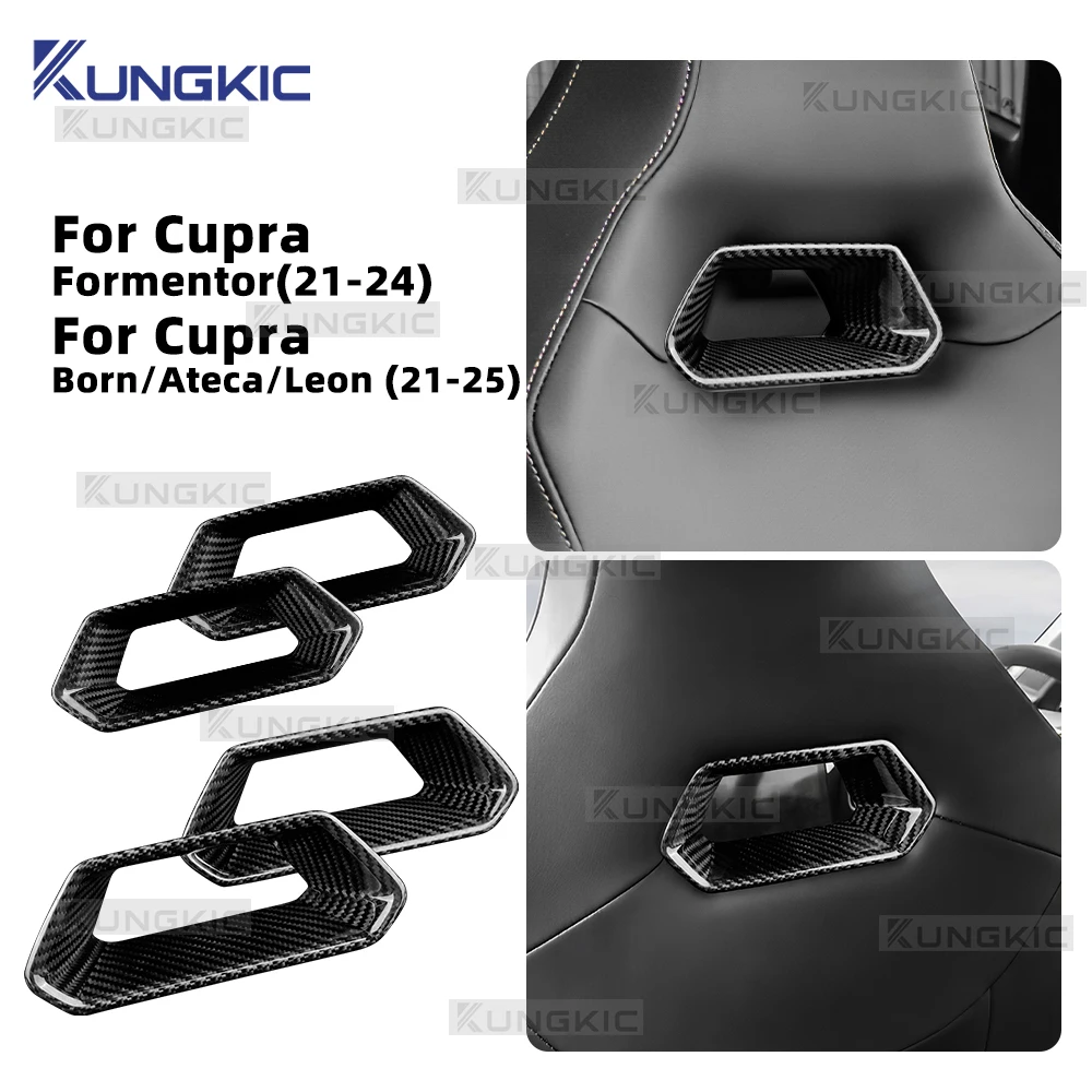 

Настоящее твердое сухое углеродное волокно для Cupra Formentor 2021 2022 2023 2024 для Cupra Leon/Cupra Born/Ateca 2020 2021 2022 2023 2024 2025, внутренняя отделка рамы автомобильного сиденья