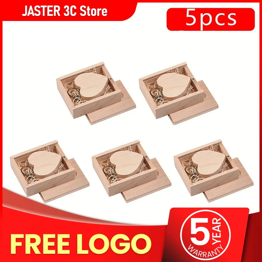 

USB-флеш-накопитель JASTER в деревянном корпусе, 64/32/16/8/128/4 ГБ