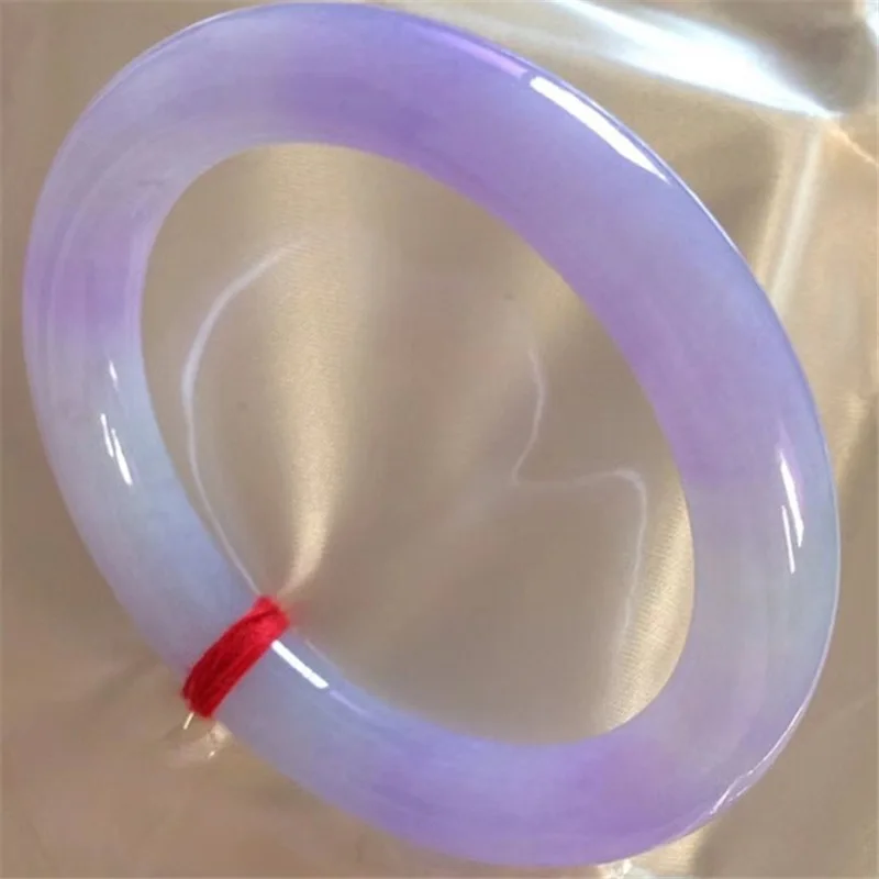 Violet round jadeite , ice-waxy, moist, natural Burmese women's jade bracelet, new fashion product