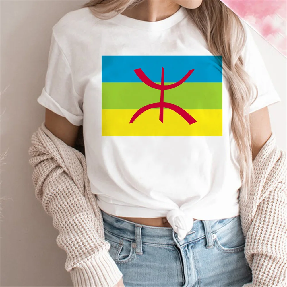 

Amazigh Tee women Japanese summer manga Tee female anime y2k clothing