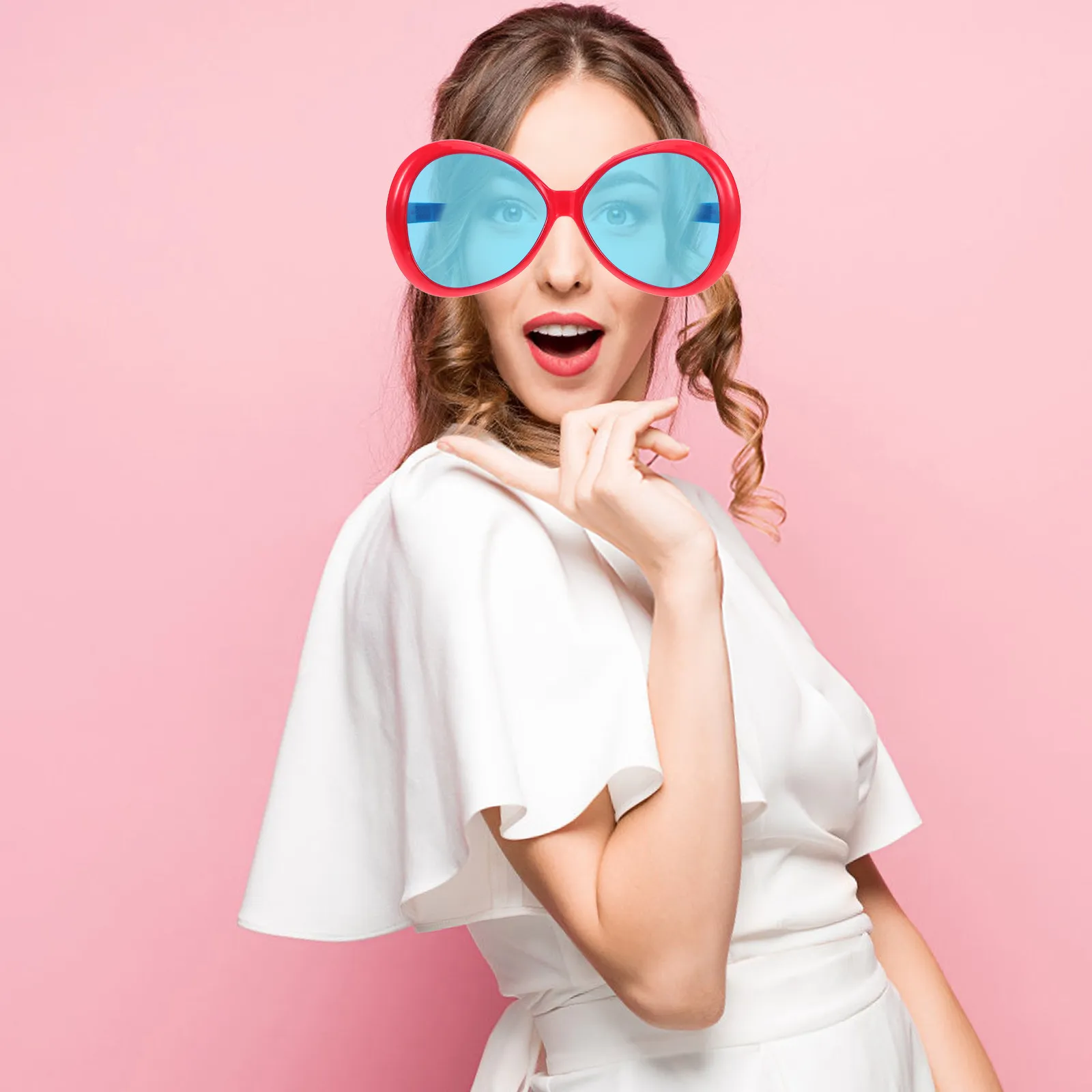 

10 Inch Giant Hawaiian Eyeglasses Fun Photo Booth Props for Birthday Graduation Party Summer Beach Luau Event Decorations