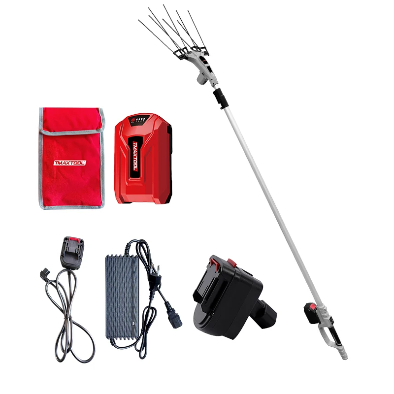 UW8901 20V Lithium Battery-Powered 3-Speed Carbon Pole Shaker Olive Picker With 400mm Cutting Width For Agriculture