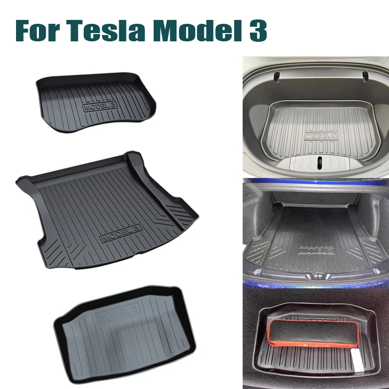 

Car Cargo rear trunk mat For Tesla Model 3 2022 2021 2020 2019 2018 2017 Boot Liner Tray Anti-slip Floor mat Accessories
