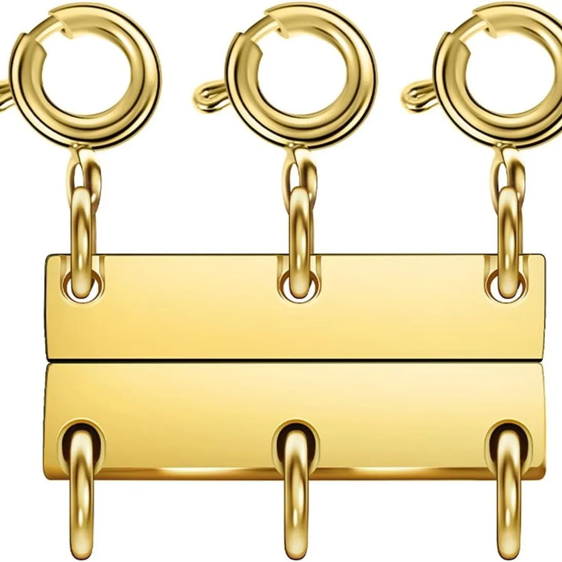 Lobster Clasp Layered Magnetic Clasp, Multi-Hole Magnet for Stacked Necklace Layering Jewelry Findings