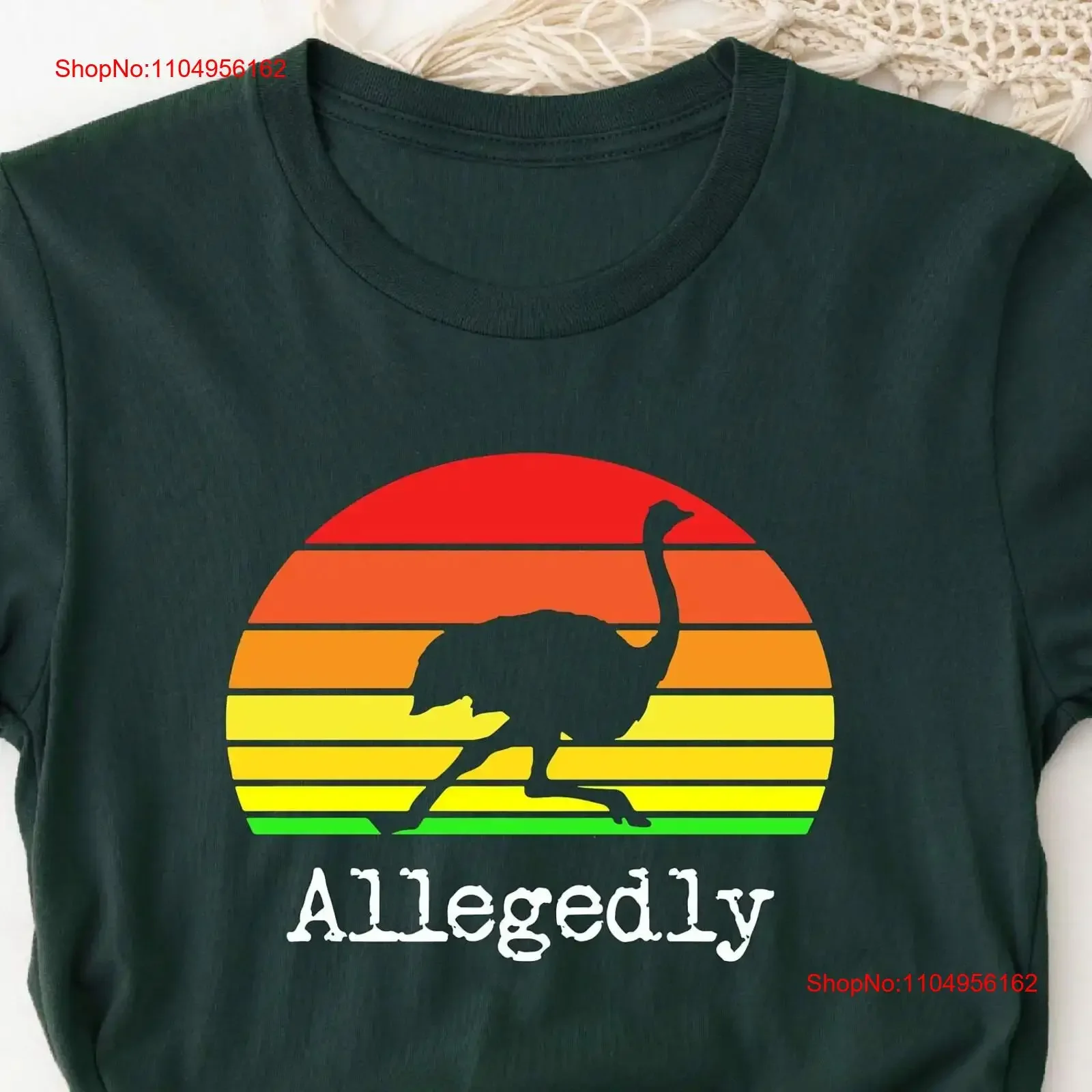 Allegedly t-shirt avocat d'autruche étudiant de la loi saint valentin pour mari pères vintage lavé étiré décontracté