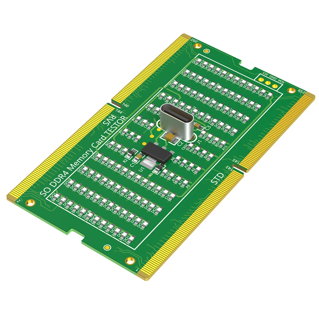 SO DDR4 Laptop Memory Tester LED Indicator Fault Detector USB Type-C For Notebook SO-DDR4 RAM Test Card Motherboard Repair Tool