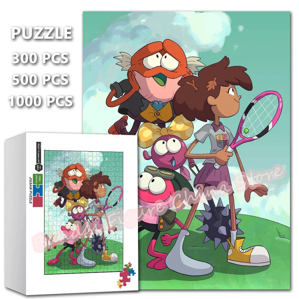 Stress Relief Jigsaw Puzzles Disney Tv Show Amphibia Diy Cartoon Print Educational Puzzle for Kids Gifts Intelligence Toys