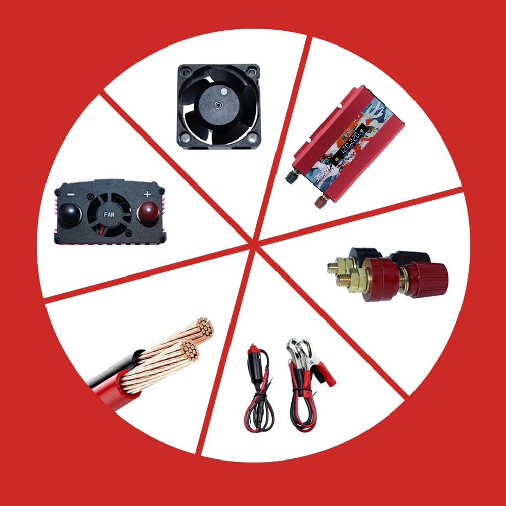 Camping Activities 220V Solar Inverter Pure Sine Wave Inverter Battery DC To AC Converter Compact And Lightweight